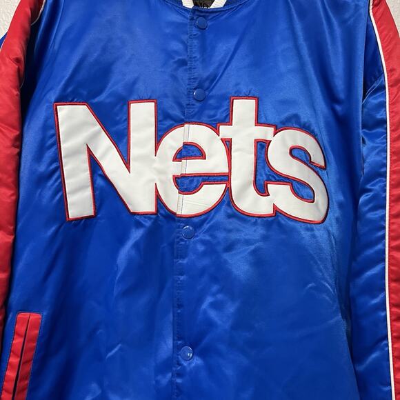 New Jersey Nets Hardwood Classics Satin Jacket Adult XL - Picture 3 of 5